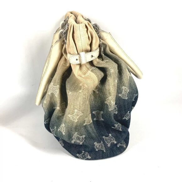 CELINE Macadam Logo Denim Gradient Bag Shoulder Bag Tote Bag - Picture 11 of 14